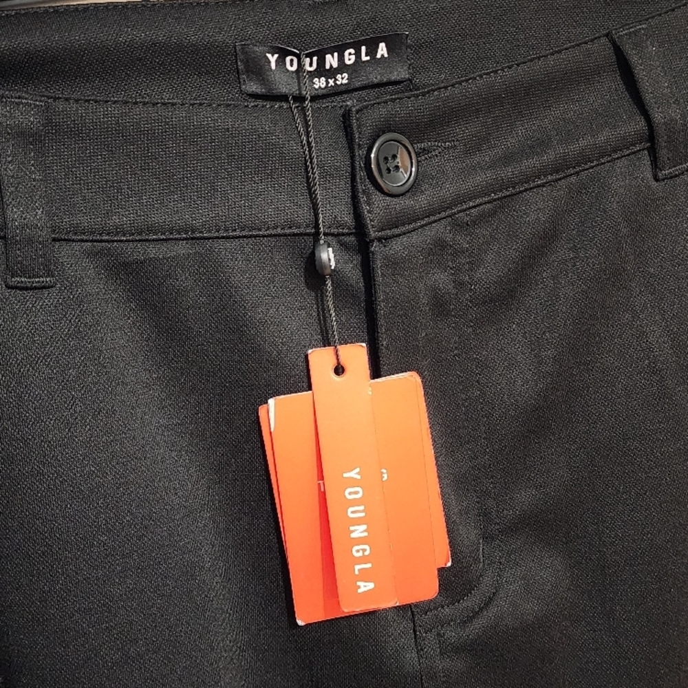 YoungLA Men's Black Dress Pants 38x32